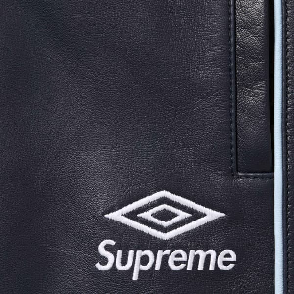 Supreme Umbro Leather Track Pant - Navy (front)