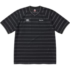 Supreme Umbro Stripe Soccer Jersey Black