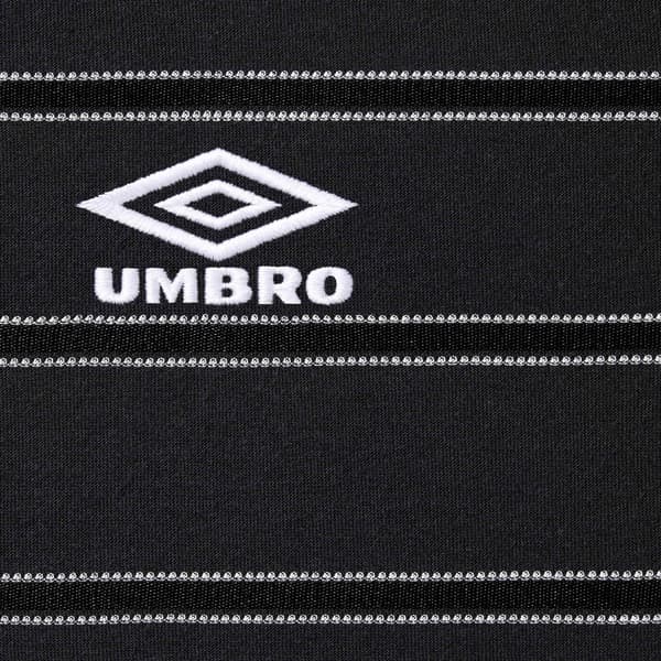 Supreme Umbro Stripe Soccer Jersey - Black (front)