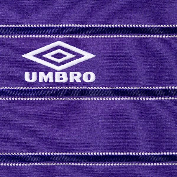 Supreme Umbro Stripe Soccer Jersey - Purple (front)