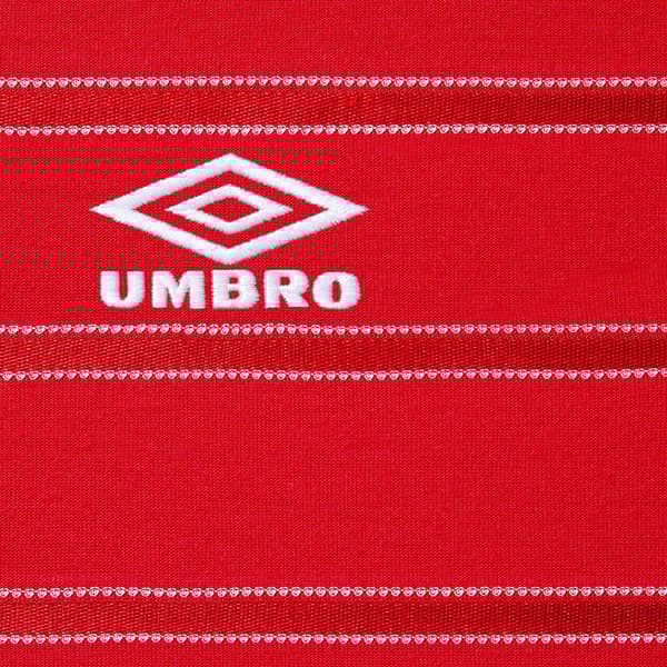 Supreme Umbro Stripe Soccer Jersey - Red (front)