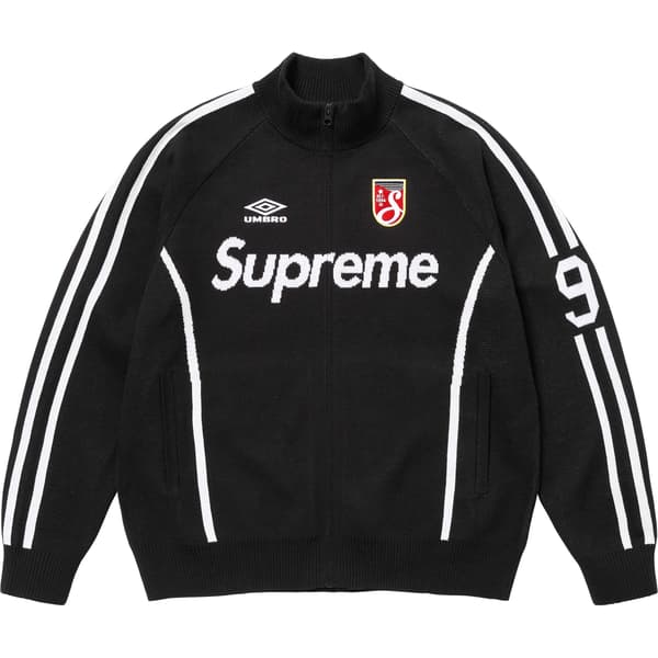 Supreme Umbro Zip Up Sweater - Black (front)