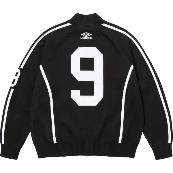Supreme Umbro Zip Up Sweater - Black (front)