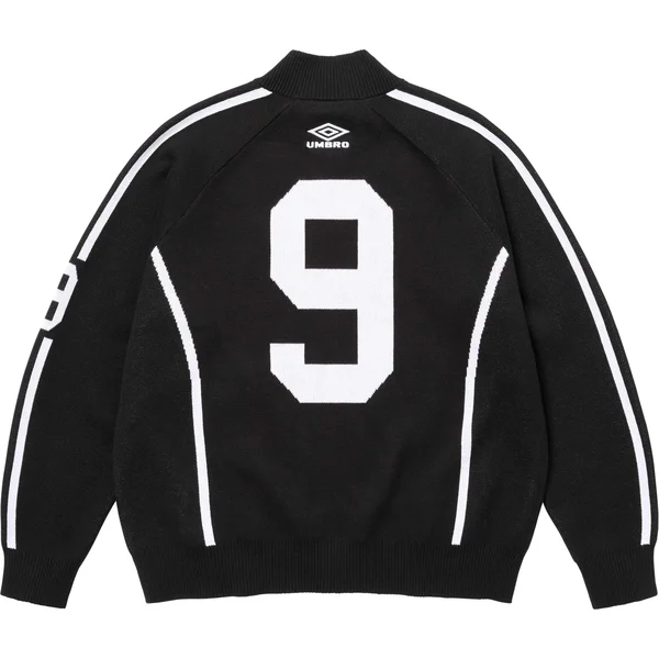 Supreme Umbro Zip Up Sweater - Black (front)