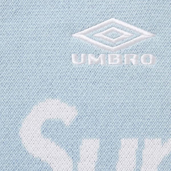 Supreme Umbro Zip Up Sweater - Light Blue (front)