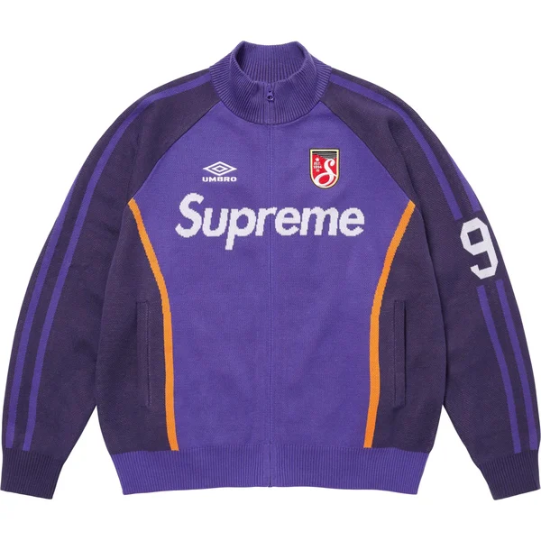 Supreme Umbro Zip Up Sweater - Purple (front)