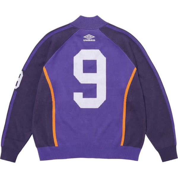 Supreme Umbro Zip Up Sweater - Purple (front)