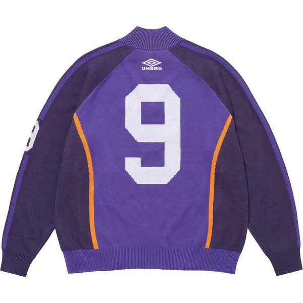 Supreme Umbro Zip Up Sweater - Purple (front)