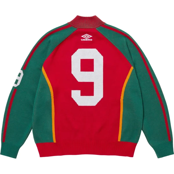 Supreme Umbro Zip Up Sweater - Red (front)