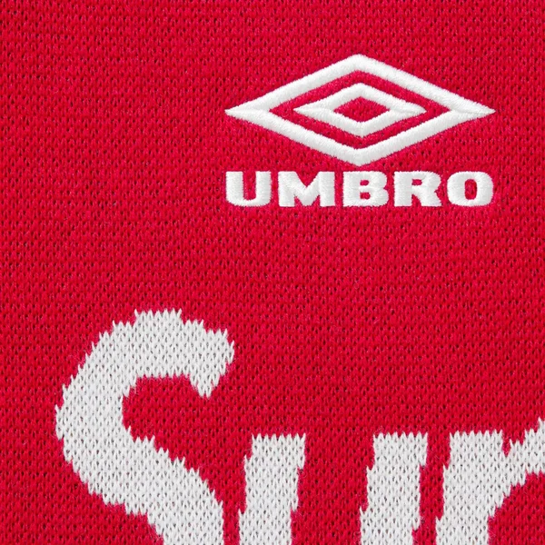 Supreme Umbro Zip Up Sweater - Red (front)