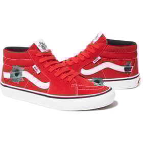 Supreme Vans Nate Lowman Skate Grosso Mid Red