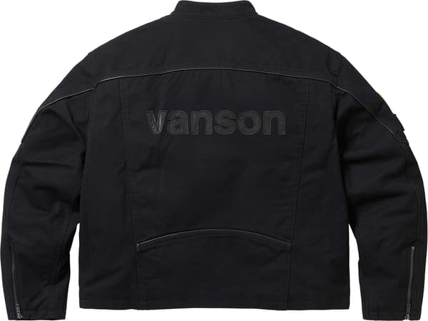 Supreme Vanson Leathers Cordura Cotton Jacket - Black (front)