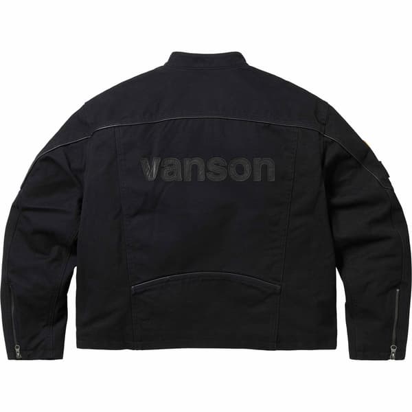 Supreme Vanson Leathers Cordura Cotton Jacket - Black (front)