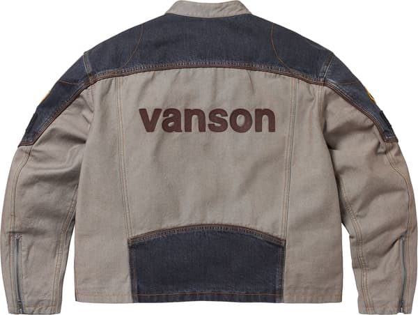 Supreme Vanson Leathers Cordura Cotton Jacket - Denim (front)
