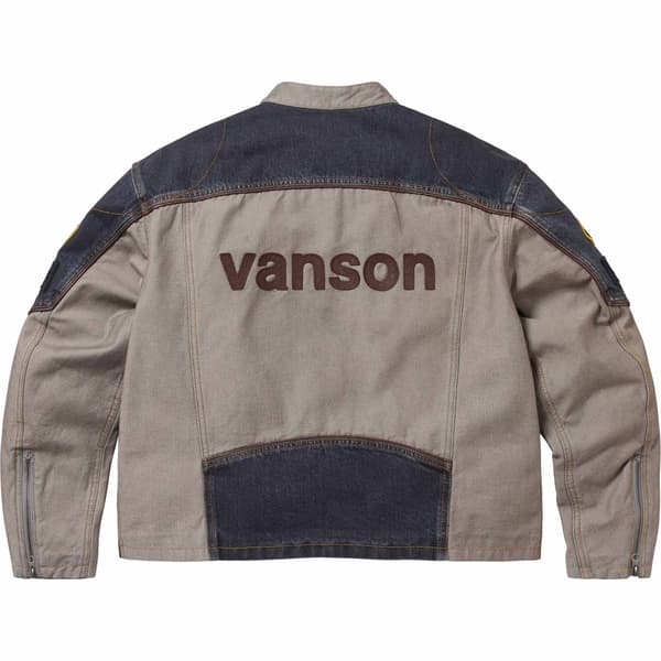 Supreme Vanson Leathers Cordura Cotton Jacket - Denim (front)