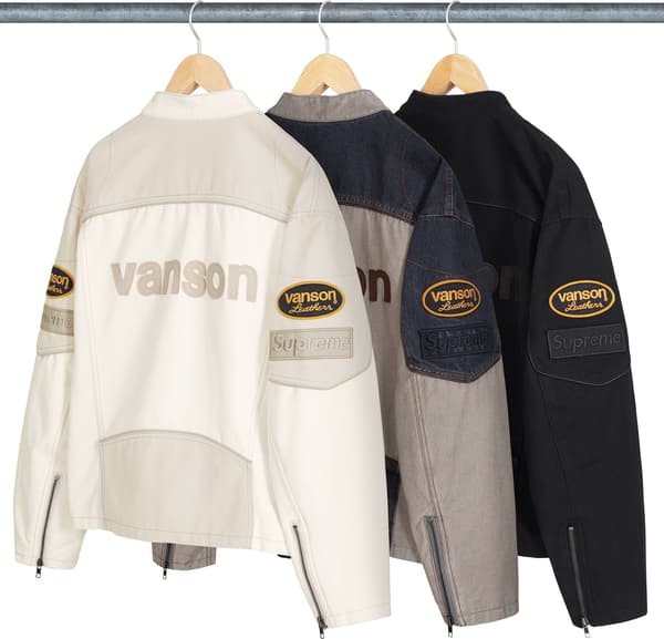 Supreme Vanson Leathers Cordura Cotton Jacket - Group Shots (front)