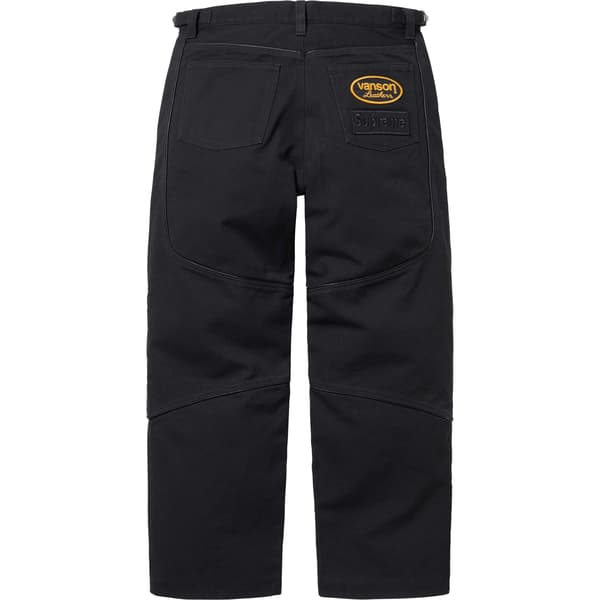 Supreme Vanson Leathers Cordura Cotton Pant - Black (front)