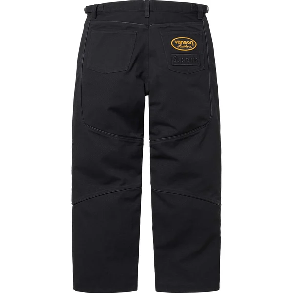 Supreme Vanson Leathers Cordura Cotton Pant - Black (front)