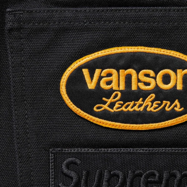 Supreme Vanson Leathers Cordura Cotton Pant - Black (front)