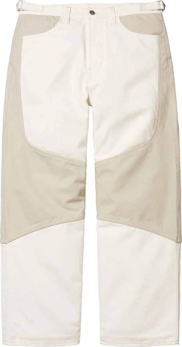 Supreme Vanson Leathers Cordura Cotton Pant - White (front)