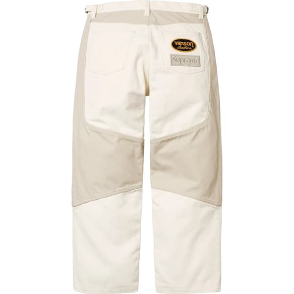 Supreme Vanson Leathers Cordura Cotton Pant - White (front)