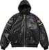 Supreme Vanson Leathers Hooded Work Jacket - Black (front)