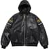Supreme Vanson Leathers Hooded Work Jacket - Black (front)