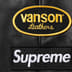 Supreme Vanson Leathers Hooded Work Jacket - Black (front)