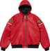 Supreme Vanson Leathers Hooded Work Jacket - Red (front)