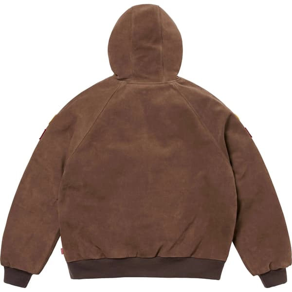 Supreme Vanson Leathers Hooded Work Jacket - Suede (front)