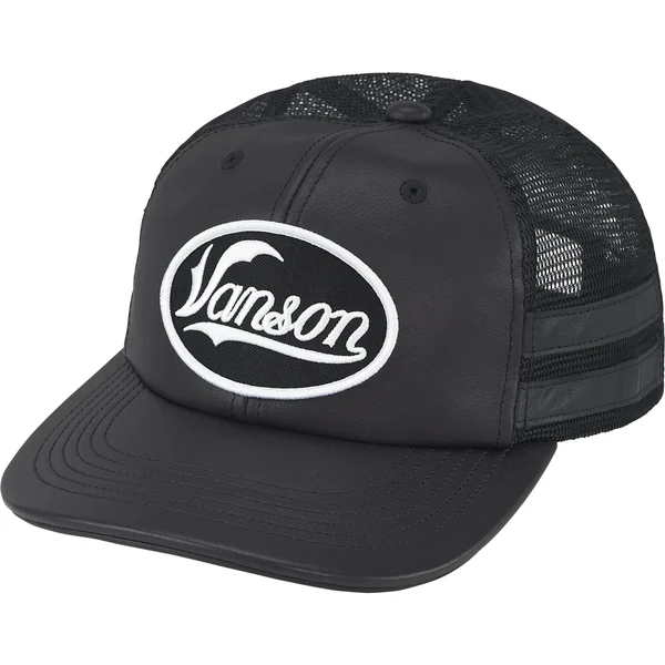 Supreme Vanson Leathers Mesh Back 6-Panel - Black (front)