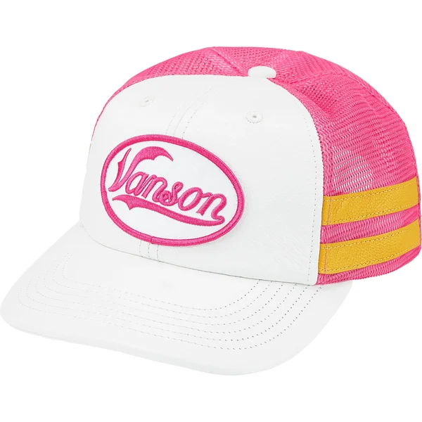 Supreme Vanson Leathers Mesh Back 6-Panel - White (front)