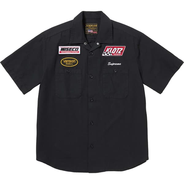 Supreme Vanson Leathers S/S Work Shirt - Black (front)