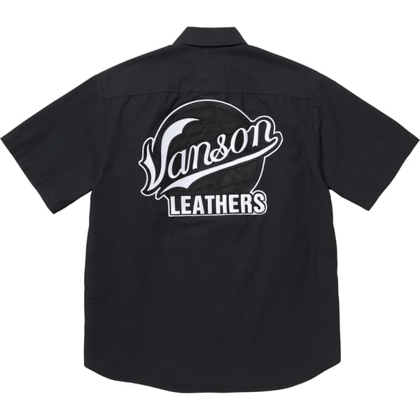 Supreme Vanson Leathers S/S Work Shirt - Black (front)