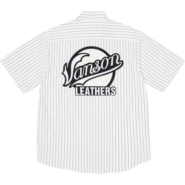 Supreme Vanson Leathers S/S Work Shirt - Stripe (front)