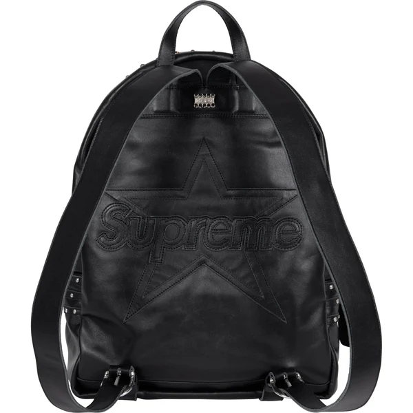 Supreme Vanson Leathers b.b. Simon Backpack - Black (front)