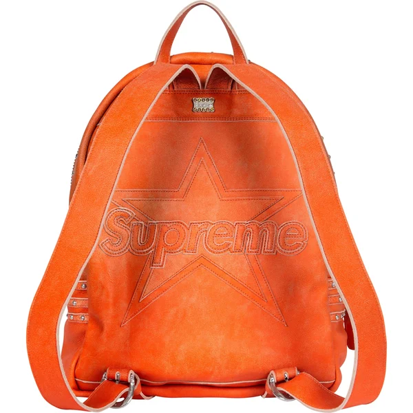 Supreme Vanson Leathers b.b. Simon Backpack - Orange (front)