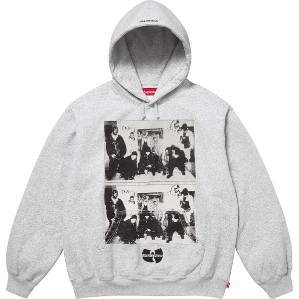 Supreme Wu-Tang Clan Hooded Sweatshirt - Ash Grey (front)
