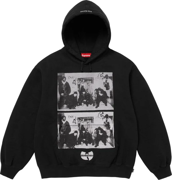 Supreme Wu-Tang Clan Hooded Sweatshirt - Black (front)
