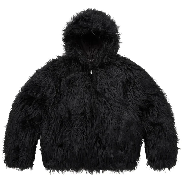 Supreme Y’s Faux Fur WINDSTOPPER Hooded Bomber Jacket - Black (front)