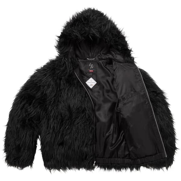 Supreme Y’s Faux Fur WINDSTOPPER Hooded Bomber Jacket - Black (front)