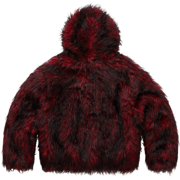 Supreme Y’s Faux Fur WINDSTOPPER Hooded Bomber Jacket - Red (front)