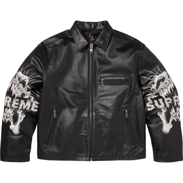 Supreme Y’s Leather Jacket - Black (front)