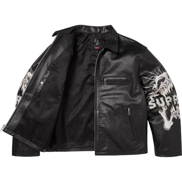 Supreme Y’s Leather Jacket - Black (front)