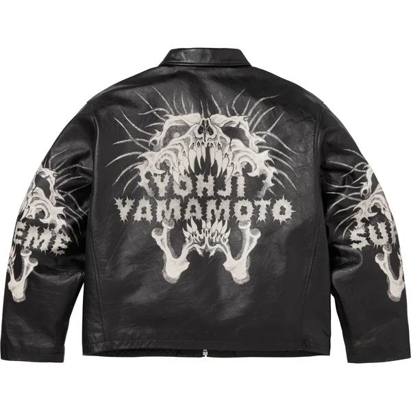 Supreme Y’s Leather Jacket - Black (front)