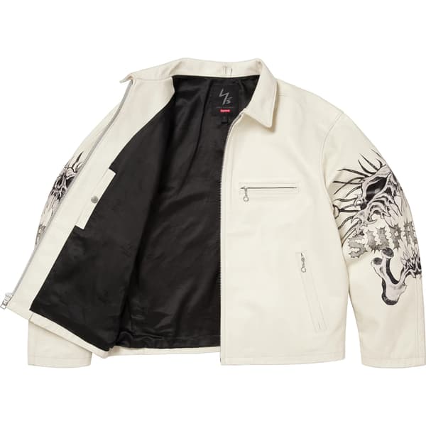 Supreme Y’s Leather Jacket - White (front)