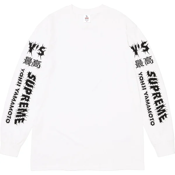 Supreme Y’s L/S Tee - White (front)