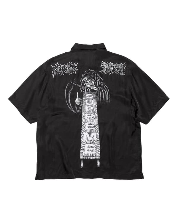 Supreme Y’s Silk Zip Up S/S Shirt - Product Image