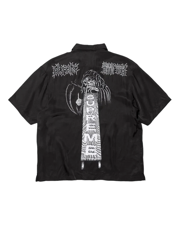 Supreme Y’s Silk Zip Up S/S Shirt - Product Image