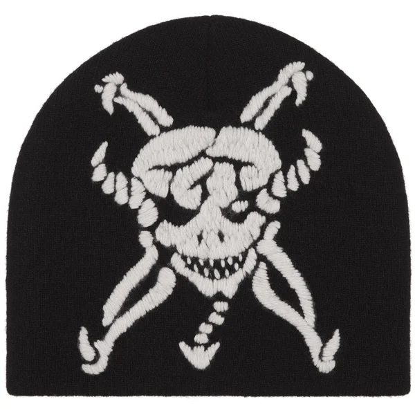 Supreme Y’s Skull Beanie - Black (front)
